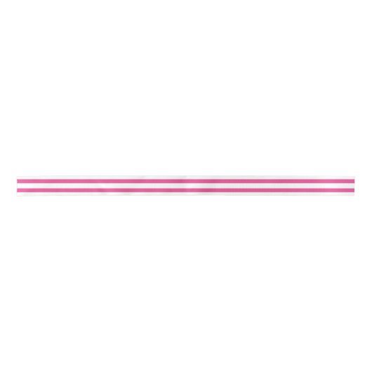 Dunkelrosa Doppelstreifen Satinband (Vorderseite)