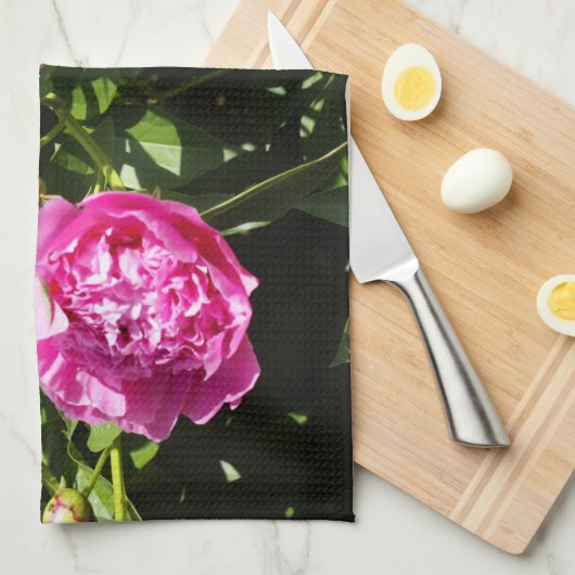 Dunkelrosa Erdnüsse Geschirrtuch (Viertel Falte)