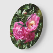 Dunkelrosa Erdnüsse Große Wanduhr (Winkel)