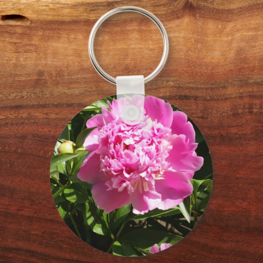 Dunkelrosa Erdnüsse Schlüsselanhänger (Vorderseite)