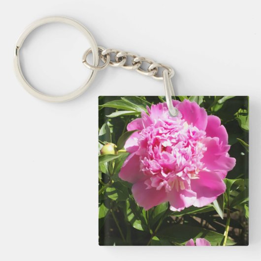 Dunkelrosa Erdnüsse Schlüsselanhänger (Vorderseite)