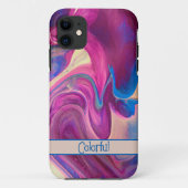 Dunkelrosa Farbwellen iPhone-Gehäuse Case-Mate iPhone Hülle (Rückseite)