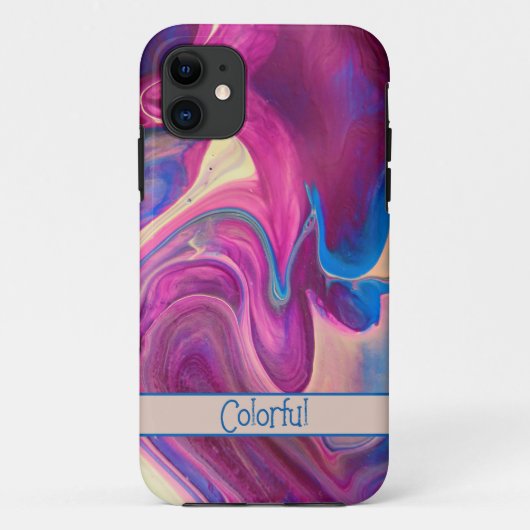 Dunkelrosa Farbwellen iPhone-Gehäuse Case-Mate iPhone Hülle (Rückseite)