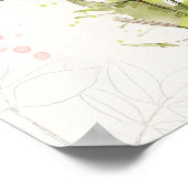 Dunkelrosa Floral Splash Poster (Ecke)