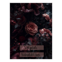 Dunkelrosa florales inspirierendes glänzendes Post