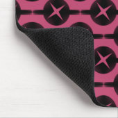 Dunkelrosa Gelegentliche Kreise Mousepad (Ecke)