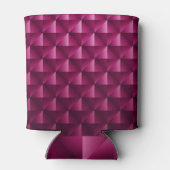 Dunkelrosa geometrische Kohlenstoffstruktur Dosenkühler (Rückseite)