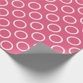 Dunkelrosa geometrisches, abgerundetes Circle Patt Geschenkpapier (Ecke)
