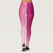 Dunkelrosa glänzt bis leicht rosa leggings (Rückseite)