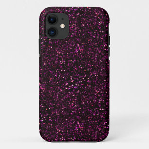 Dunkelrosa-Glitzer Case-Mate iPhone Hülle