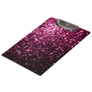 Dunkelrosa Glitzer Glitzern Klemmbrett