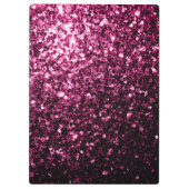 Dunkelrosa Glitzer Glitzern Klemmbrett (Rückseite)