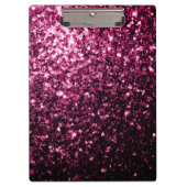Dunkelrosa Glitzer Glitzern Klemmbrett (Vorderseite)