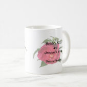 Dunkelrosa Hibiskus Kaffeetasse (VorderseiteRechts)