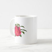 Dunkelrosa Hibiskus Kaffeetasse (Vorderseite Links)