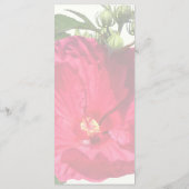 Dunkelrosa Hibiskus Menükarte (Rückseite)