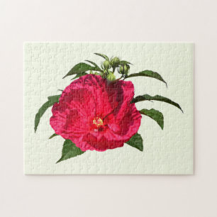 Dunkelrosa Hibiskus Puzzle