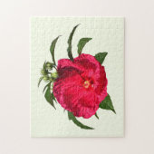 Dunkelrosa Hibiskus Puzzle (Vertikal)