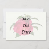 Dunkelrosa Hibiskus Save The Date (Rückseite)
