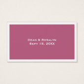 Dunkelrosa Hochzeitsfeier formales Sondergetränk T (Rückseite)