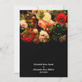 Dunkelrosa, Hübsche Blume Save The Date (Rückseite)