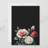 Dunkelrosa Hübsche rote Rosen Brautparty Einladung (Rückseite)