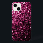 Dunkelrosa Imitate glänzen Glitzer Glitzern Case-Mate iPhone Hülle<br><div class="desc">Schöne mädchenhafte pinkfarbene glänzende Glitzer Glitzern. Foto von rosa Glitzern nicht wirklich Glitzer!</div>