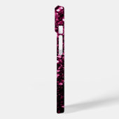 Dunkelrosa Imitate glänzen Glitzer Glitzern Case-Mate iPhone Hülle (Rückseite / Links)