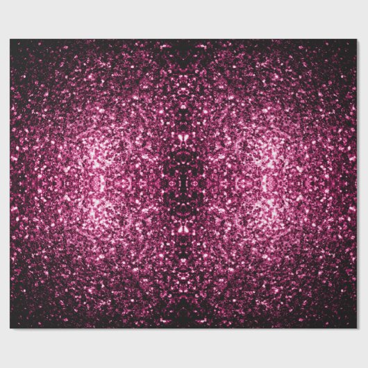 Dunkelrosa Imitate glänzen Glitzer Glitzern Geschenkpapier (Flach)