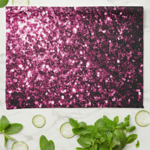 Dunkelrosa Imitate glänzen Glitzer Glitzern Küchentuch