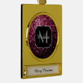 Dunkelrosa Imitate glänzen Glitzer Glitzern Monogr Banner-Ornament Gold (Rechts)