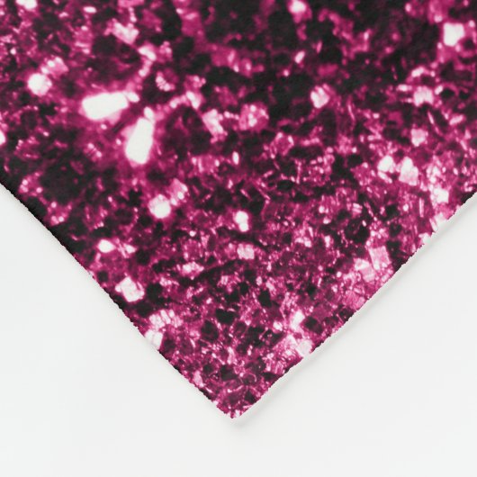 Dunkelrosa Imitate glänzen Glitzer Glitzern Monogr Fleecedecke (Ecke)