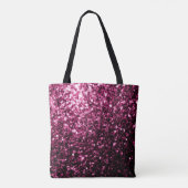 Dunkelrosa Imitate glänzen Glitzer Glitzern Monogr Tasche (Rückseite)