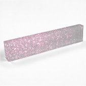 Dunkelrosa Imitate glänzen Glitzer Glitzern Namensplakette