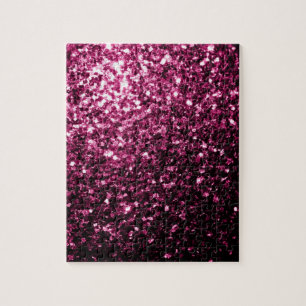 Dunkelrosa Imitate glänzen Glitzer Glitzern Puzzle