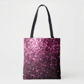 Dunkelrosa Imitate glänzen Glitzer Glitzern Tasche (Vorderseite)