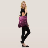 Dunkelrosa Imitate glänzen Glitzer Glitzern Tasche (Am Model)