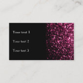 Dunkelrosa Imitate glänzen Glitzer Glitzern und sc Visitenkarte (Vorderseite)