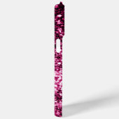 Dunkelrosa Imitate Glitzer Glitzern Ihr Text Case-Mate iPhone Hülle (Rückseite / Rechts)