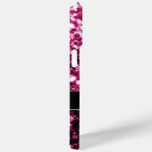 Dunkelrosa Imitate Glitzer Glitzern Monogram Case-Mate iPhone Hülle (Rückseite / Rechts)