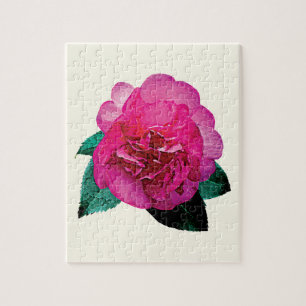Dunkelrosa Kamelie Dazzler Puzzle