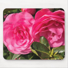 Dunkelrosa Kamelien-Blume Mousepad