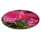 Dunkelrosa Kamelien-Blume Schneidebrett (Ecke)