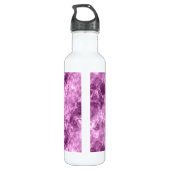 Dunkelrosa Krummlinge Edelstahlflasche (Rückseite)