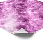 Dunkelrosa Krummlinge Fotodruck (Ecke)