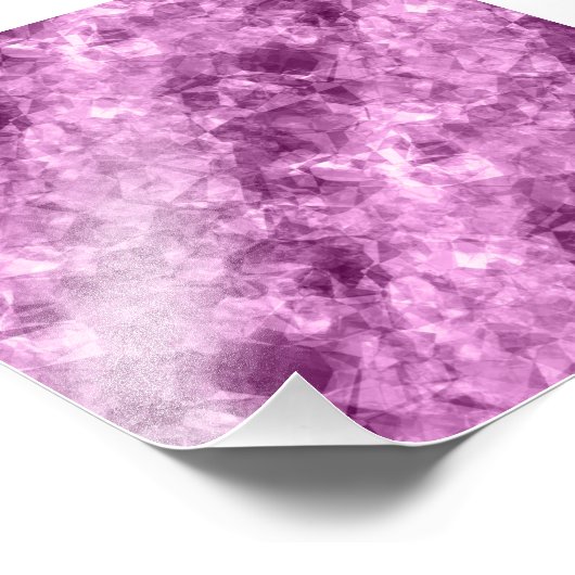 Dunkelrosa Krummlinge Fotodruck (Ecke)