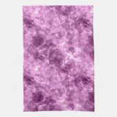 Dunkelrosa Krummlinge Geschirrtuch (Vertikal)