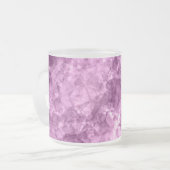 Dunkelrosa Krummlinge Mattglastasse (Vorderseite Links)