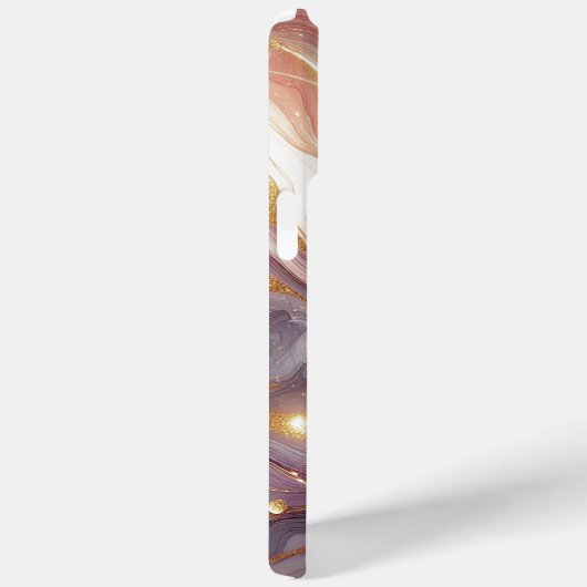 Dunkelrosa Lila Gold Weißes Marmormuster Art Muste Case-Mate iPhone Hülle (Rückseite / Rechts)