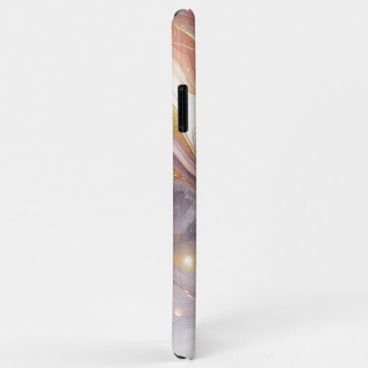 Dunkelrosa Lila Gold Weißes Marmormuster Art Muste Case-Mate iPhone Hülle (Hinten/Rechts)